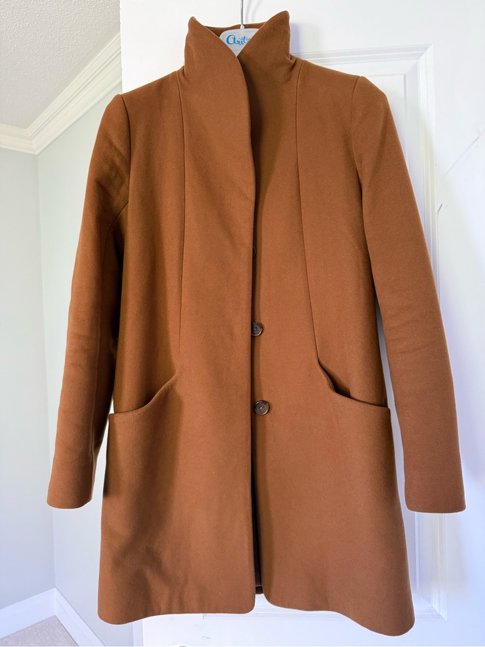Aritzia Wilfred Women's Camel Brown Wool Cashmere Coat